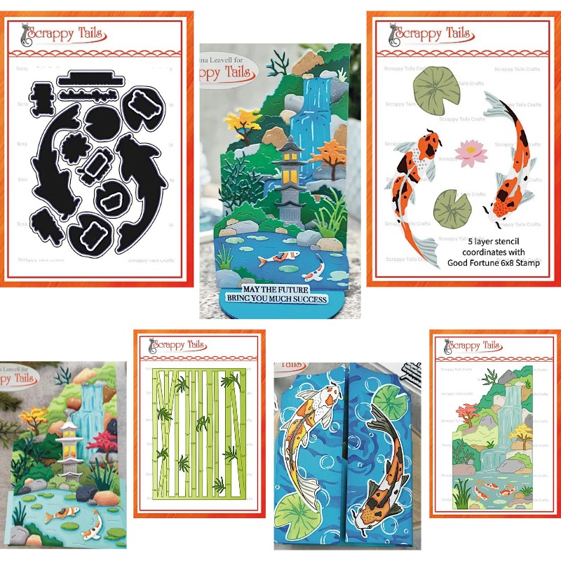 Candle Making Books - Ragonflies Bamboo Pond Koi Fish Metal