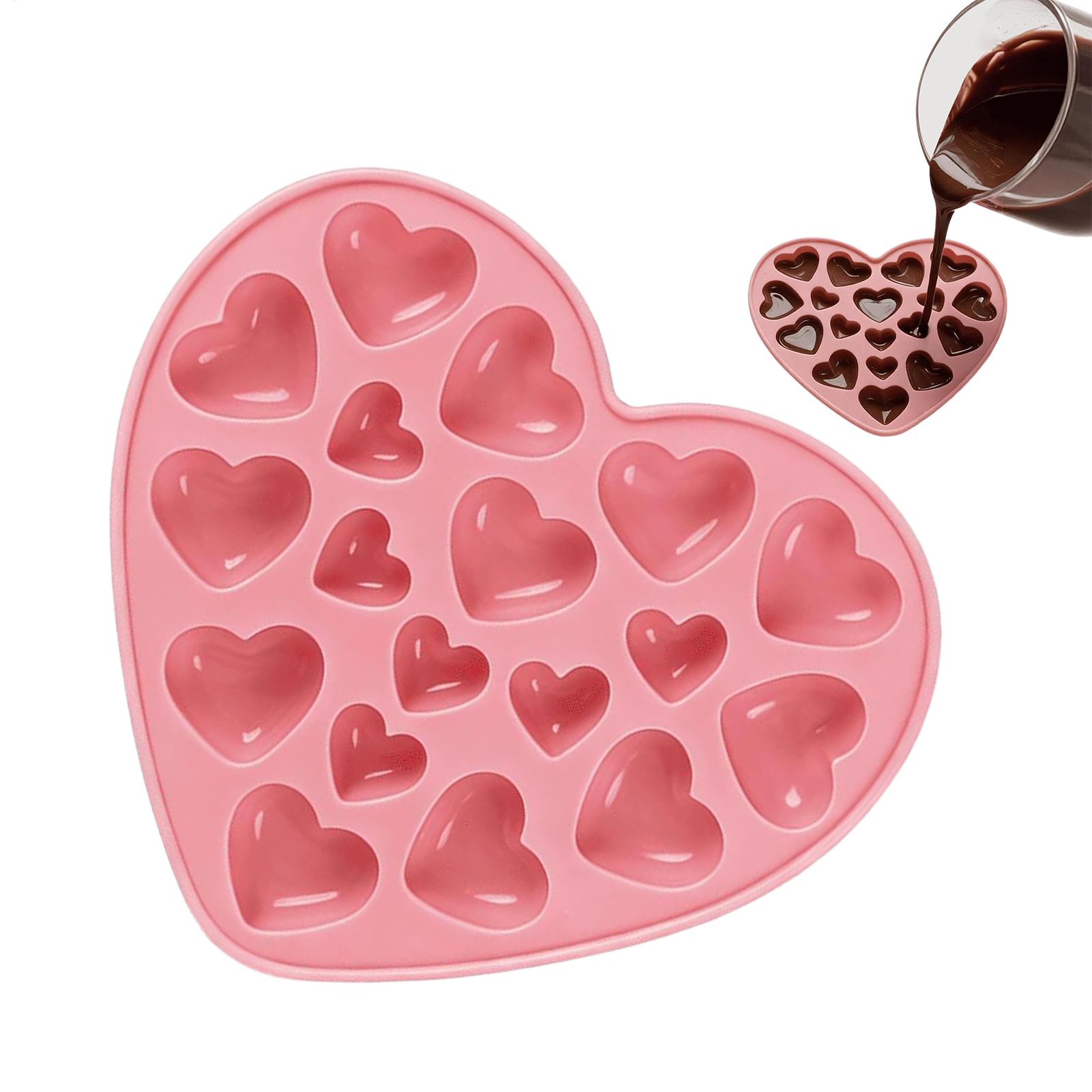 Candle Making Jelly - Cetakan Cokelat Silikon Bentuk Hati, Set