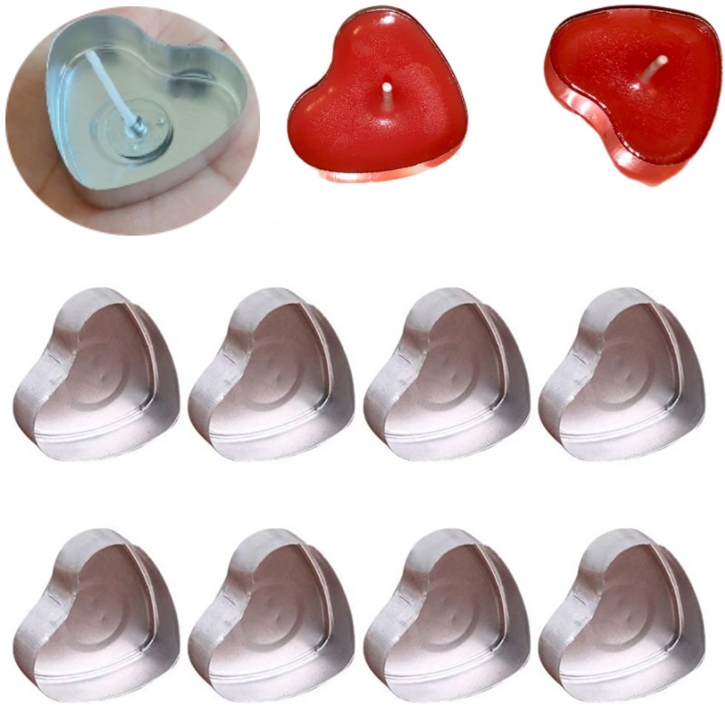 100 Set Bentuk Hati Kosong Alu - Candle Making Video ulasan dan harga