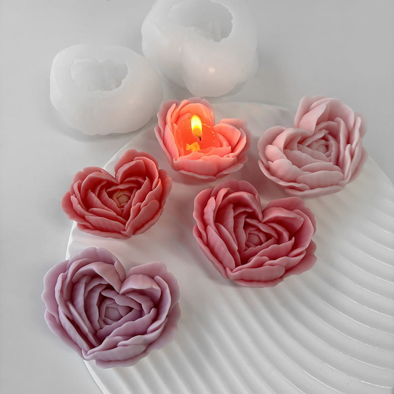 Cetakan silikon bunga cinta DI - Candle Making Jelly ulasan dan harga