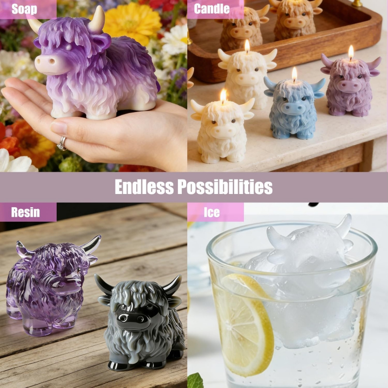 1 buah cetakan silikon 3D berb - Candle Making Jelly ulasan dan harga